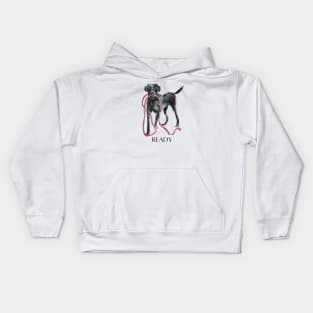 READY DOG Labrador with Leash Kids Hoodie